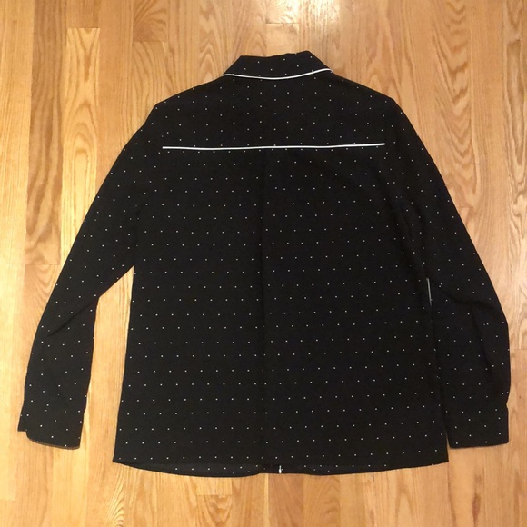 Vince Camuto Polka Dot Button Down Blouse - Picture 5 of 6